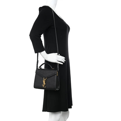 Saint Laurent Grain de Poudre Mini Classic Monogram Cassandra Top Handle Black 2 of 10