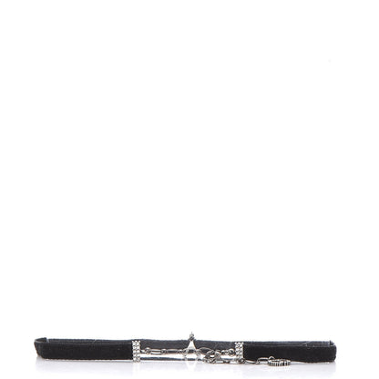 Christian Dior Velvet Crystal Star Choker Necklace Black 3 of 4