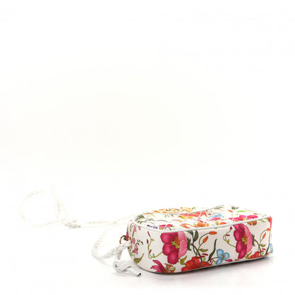 Gucci Canvas Flora Floral Trapuntata Mini Zumi Dome Shoulder Bag White 4 of 10