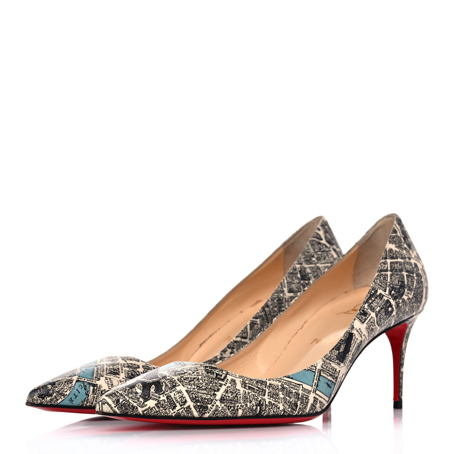 Christian Louboutin Calfskin Plan De Paris Pigalle Follies 100 Pumps 39.5 Multicolor 3 of 10