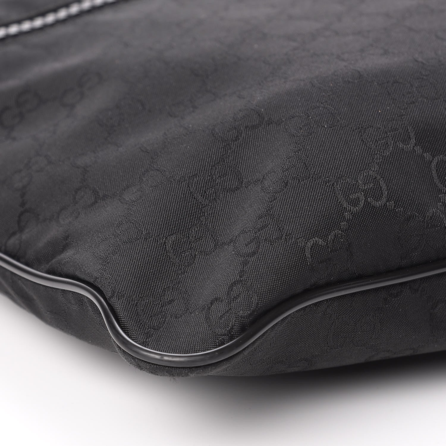 Gucci Nylon Monogram Small Flat Messenger Bag Black 8 of 10