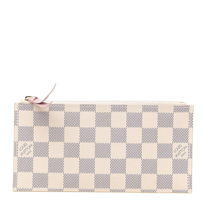 Louis Vuitton Damier Azur Felicie Chain Wallet Zippered Insert Rose Ballerine 1 of 6
