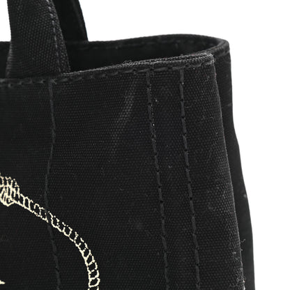 Prada Canapa Small Logo Tote Black Talco 11 of 12