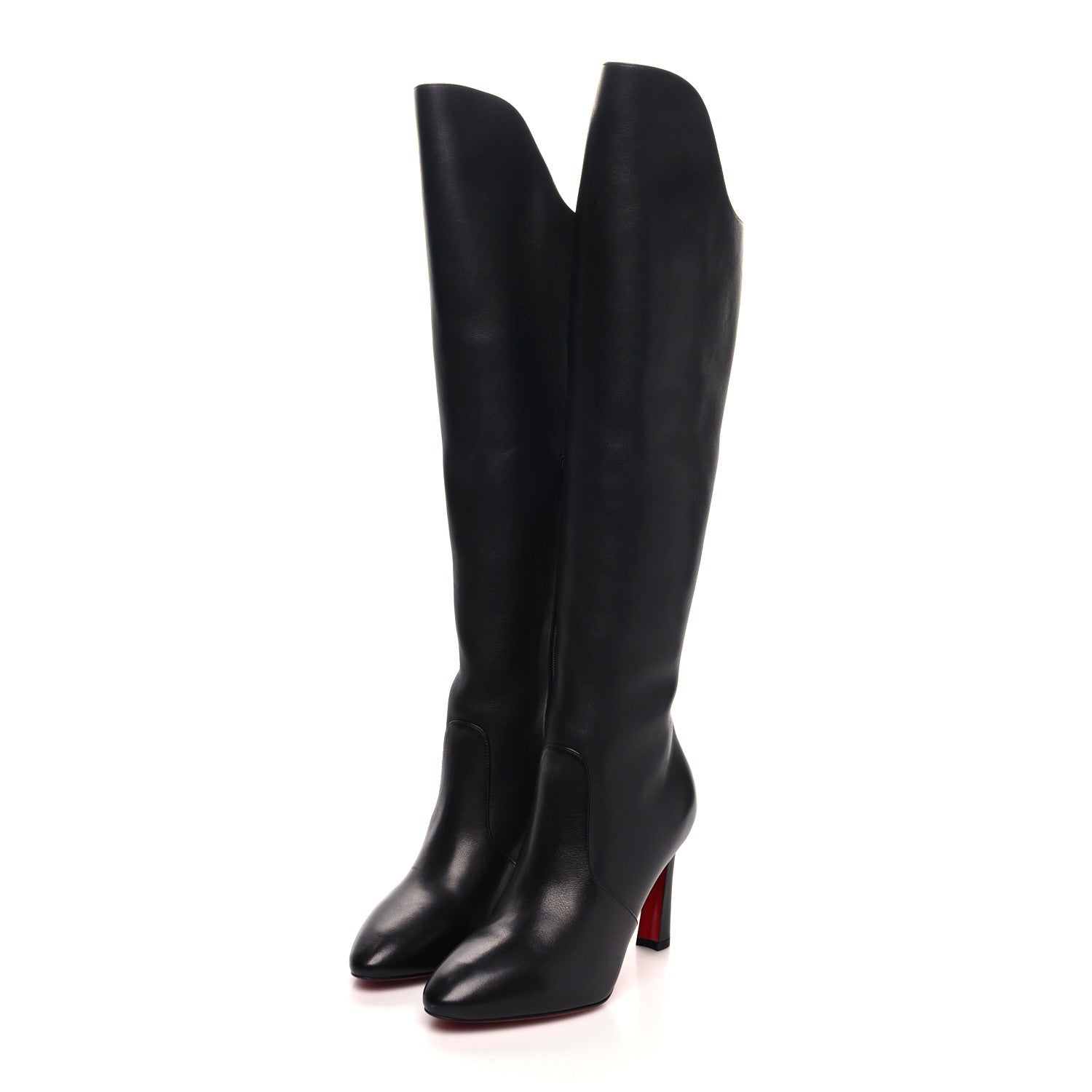 Christian Louboutin Calfskin Eleonor Botta 85 Tall Boots 38 Black 3 of 6