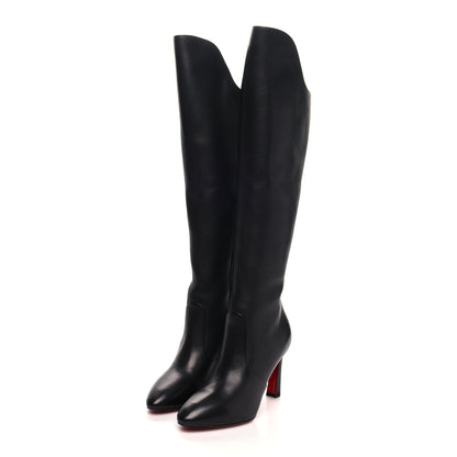 Christian Louboutin Calfskin Eleonor Botta 85 Tall Boots 38 Black 3 of 6