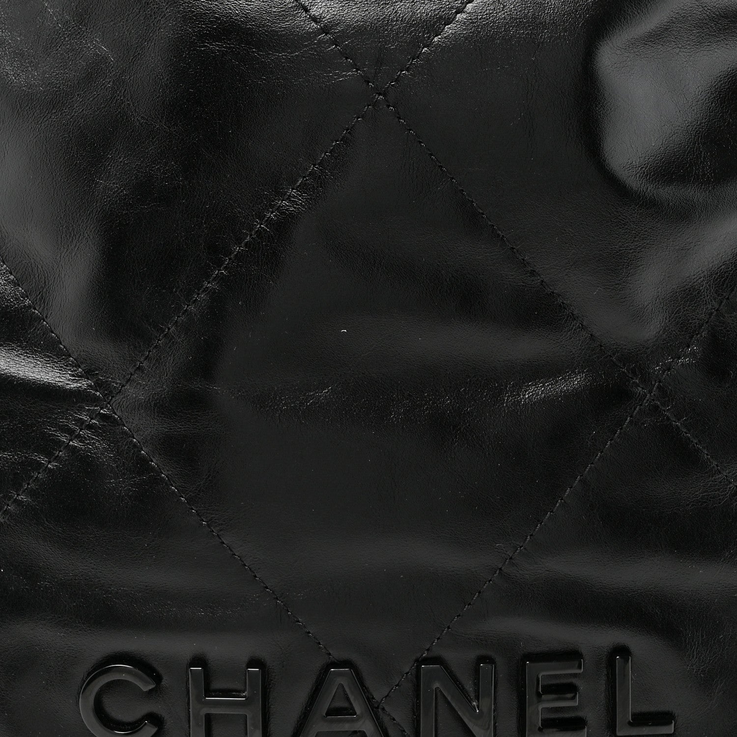 Chanel Shiny Calfskin Quilted Small Chanel 22 So Black 10 of 12
