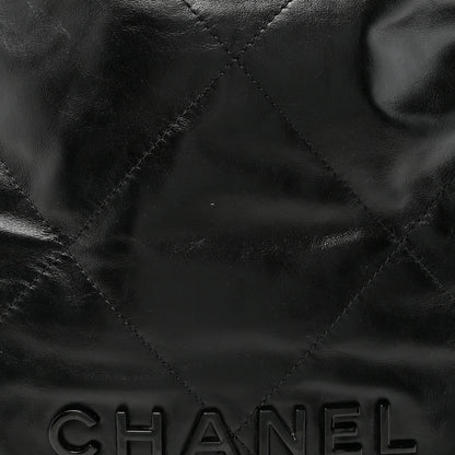 Chanel Shiny Calfskin Quilted Small Chanel 22 So Black 10 of 12