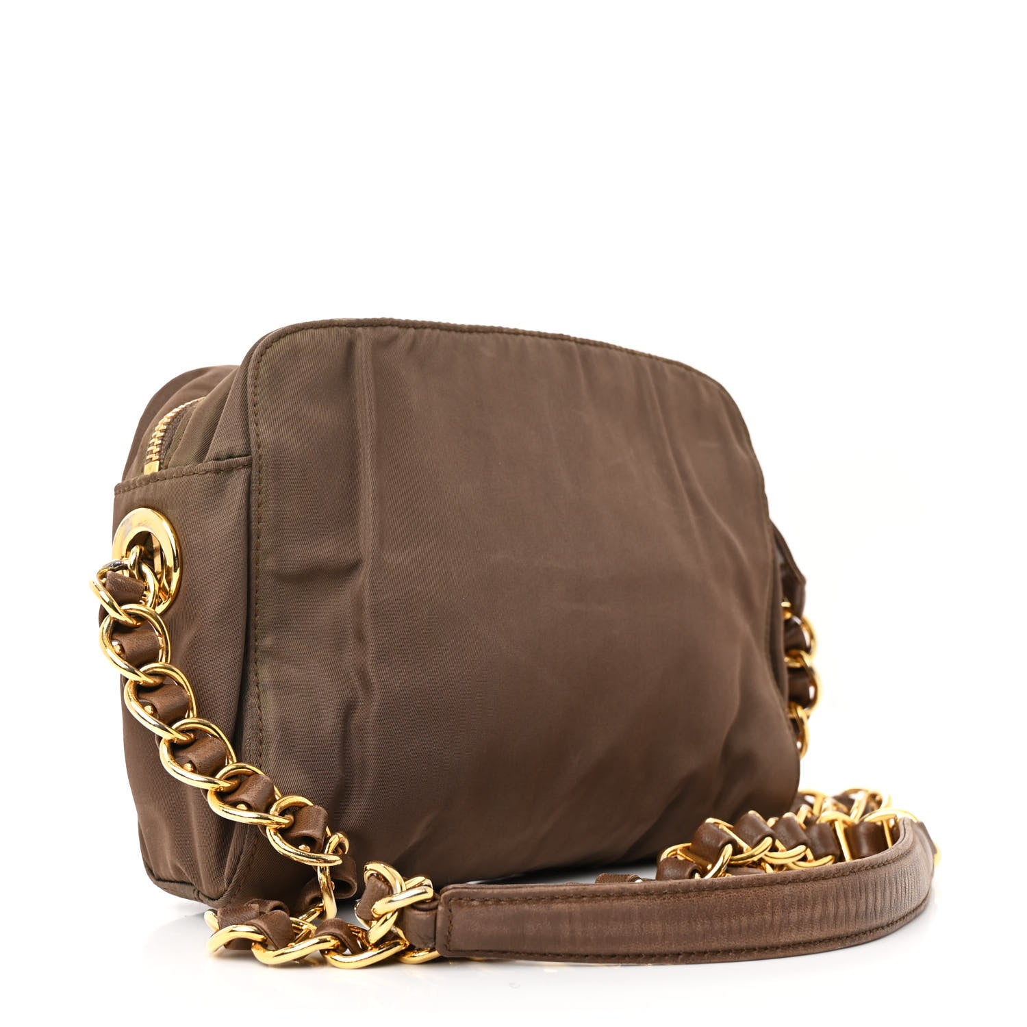 Prada Tessuto Nylon Catena Shoulder Bag Antilope 3 of 14