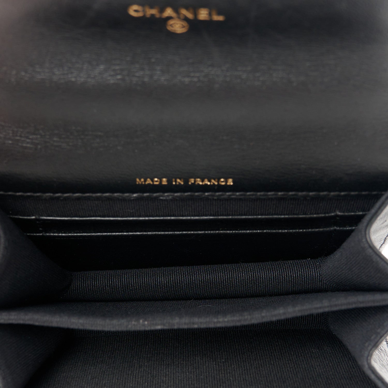Chanel Lambskin Quilted Chain Top Handle Clutch With Chain Black 5 of 11