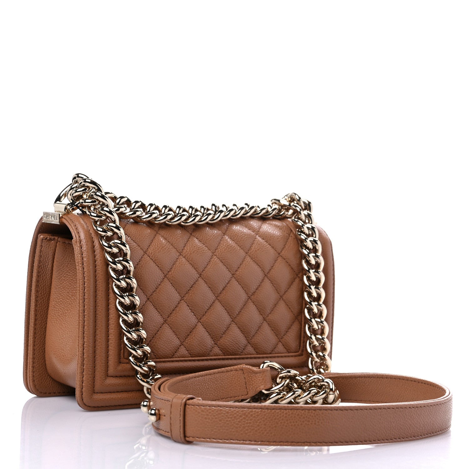 Chanel Caviar Quilted Small Boy Flap Brown 3 of 9