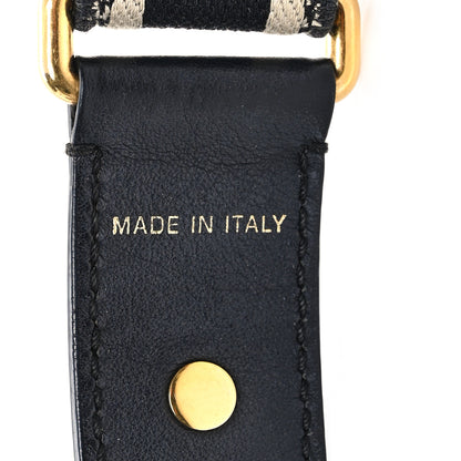 Christian Dior Canvas Embroidered Shoulder Strap Blue 3 of 4