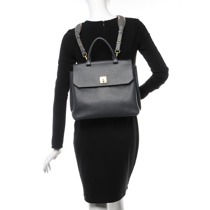 MCM Pebbled Calfskin Medium Milla Backpack Black 2 of 15