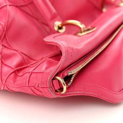 Christian Dior Lambskin Cannage Medium Granville Tote Fuchsia 15 of 15