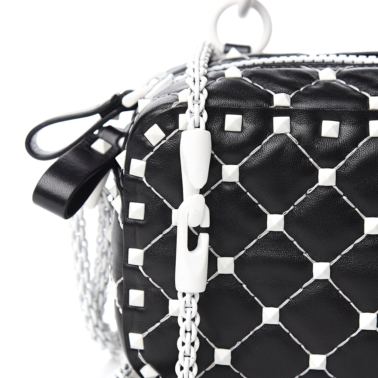 Valentino Garavani Lambskin Free Rockstud Spike Camera Bag Black 8 of 8