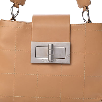 Chanel Calfskin Square Stitched Mademoiselle Hobo Tan 15 of 18