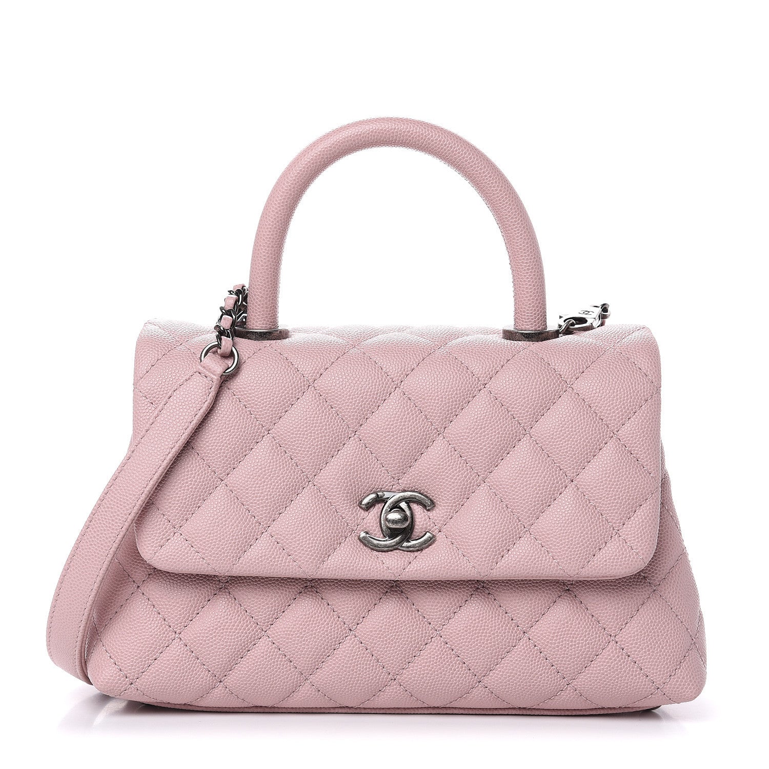 Chanel Caviar Quilted Mini Coco Handle Flap Pink 1 of 10