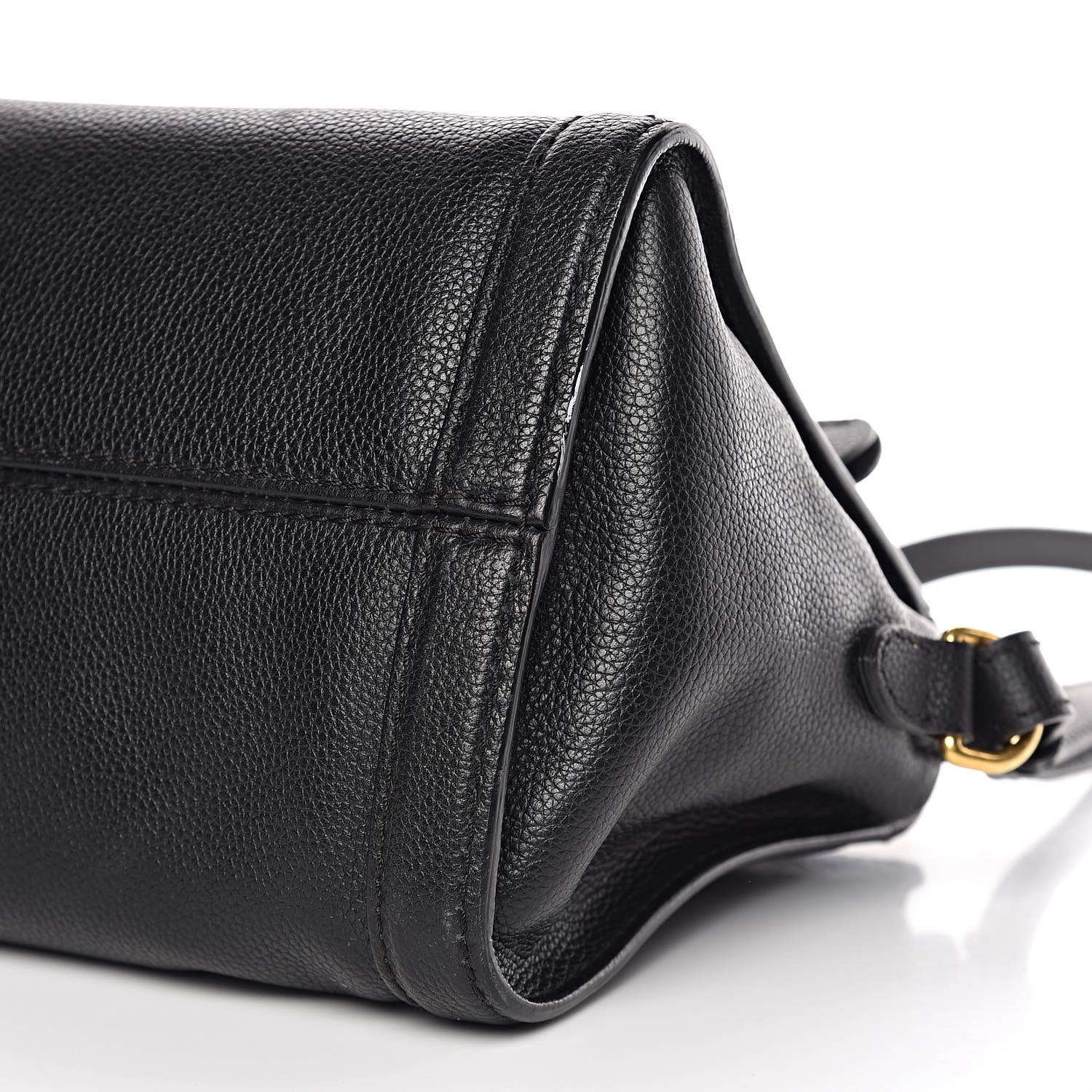 Alexander McQueen Pebbled Calfskin Small Skull Padlock Zip Around Tote Black 12 of 13