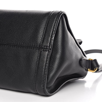 Alexander McQueen Pebbled Calfskin Small Skull Padlock Zip Around Tote Black 12 of 13