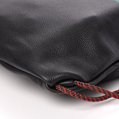 Gucci Calfskin Logo Drawstring Backpack Black 11 of 11
