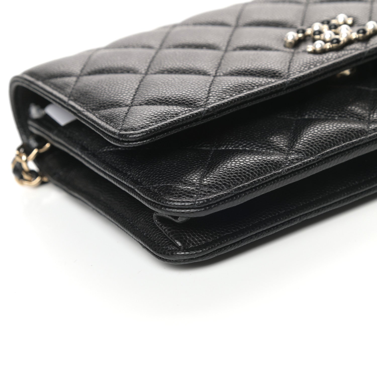 Chanel Caviar Quilted Coco Candy Wallet On Chain WOC Black 9 of 11