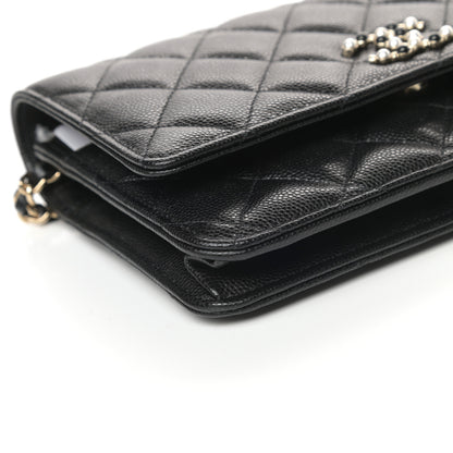 Chanel Caviar Quilted Coco Candy Wallet On Chain WOC Black 9 of 11