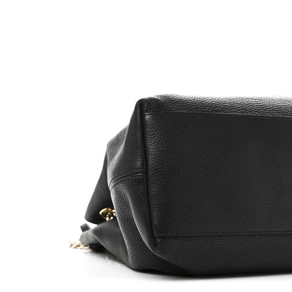 Gucci Pebbled Calfskin Medium Soho Chain Shoulder Bag Black 9 of 10