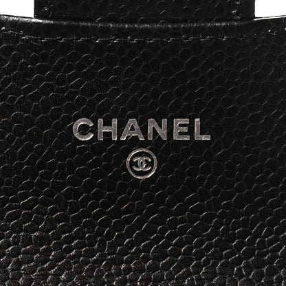 Chanel Caviar Quilted Flap Card Holder Wallet Black 6 of 9