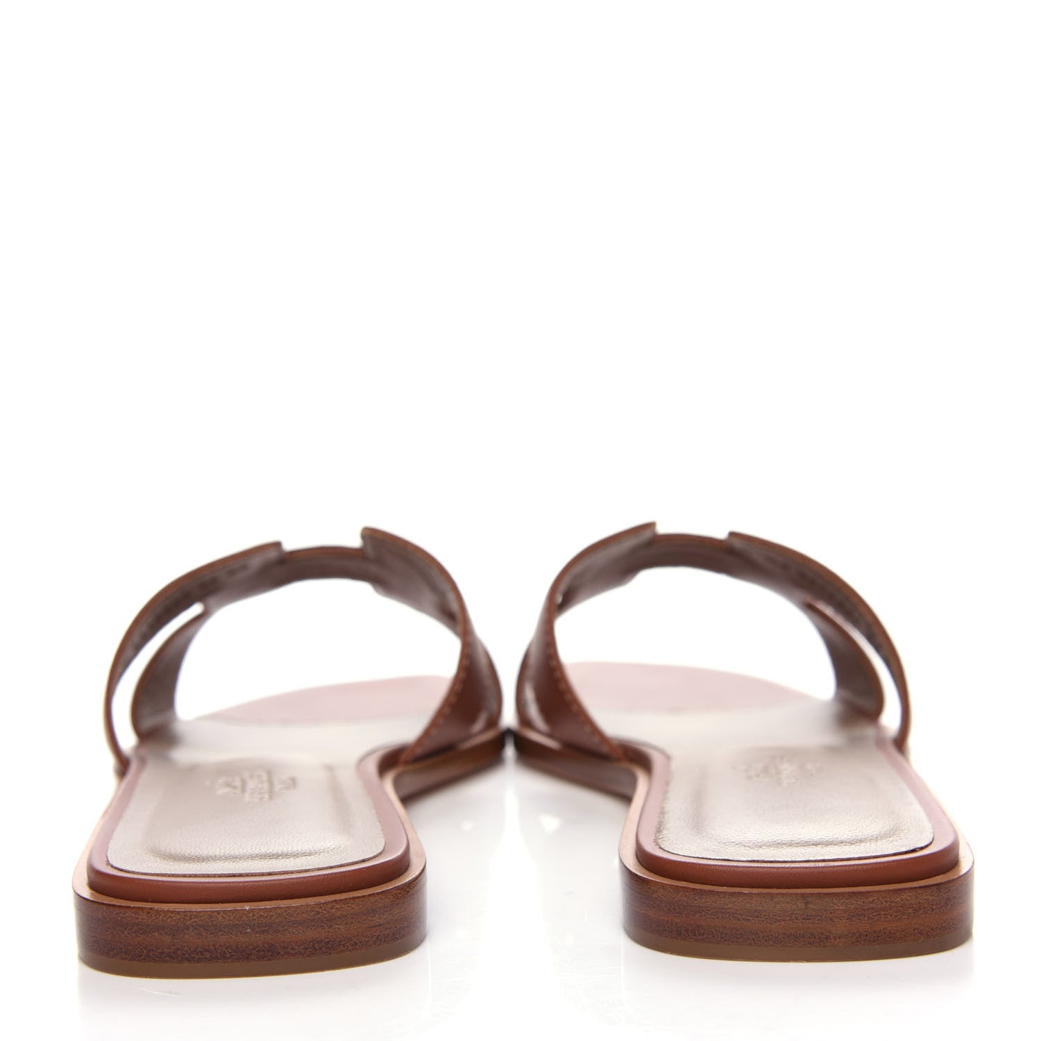 Hermes Box Calfskin Oran Sandals 38 Gold 7 of 11