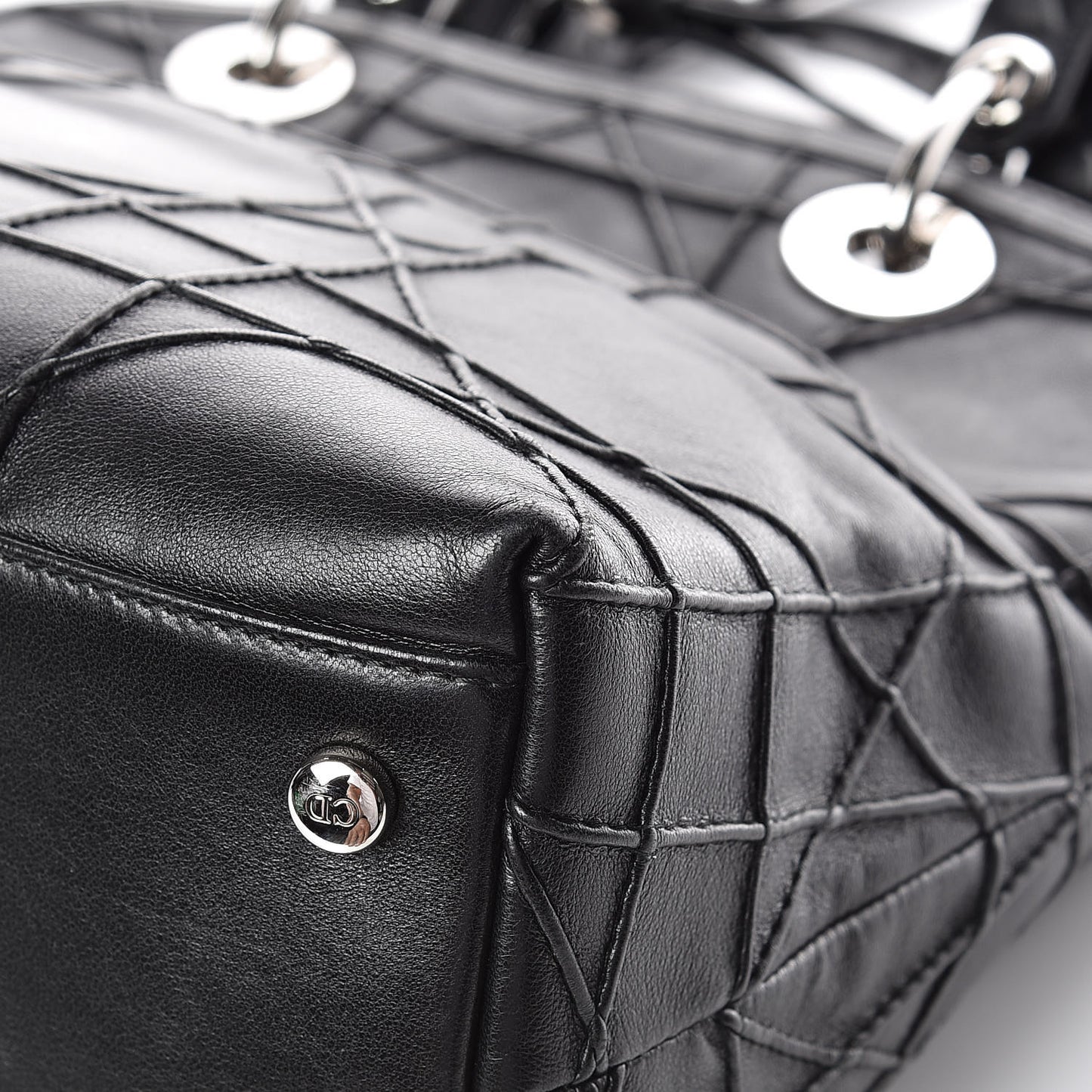 Lambskin Cannage Medium Granville Tote Black