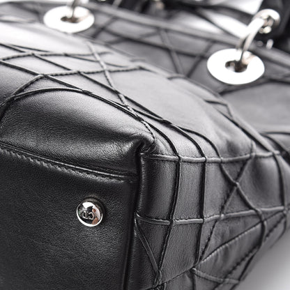 Christian Dior Lambskin Cannage Medium Granville Tote Black 15 of 20