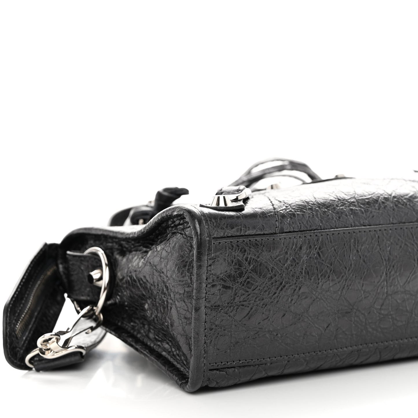 Agneau Classic Silver Hardware Mini City Anthracite
