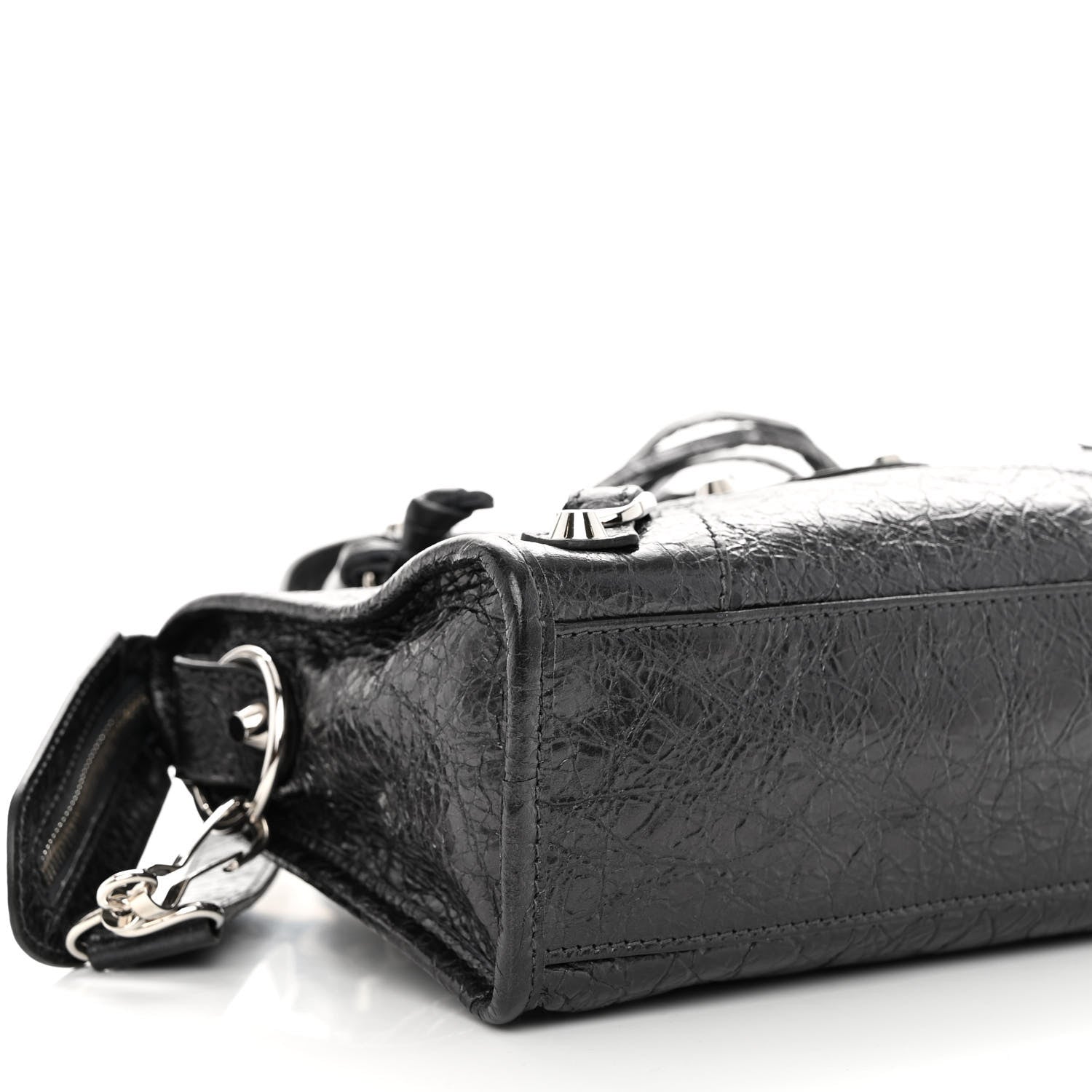 Balenciaga Agneau Classic Silver Hardware Mini City Anthracite 8 of 9