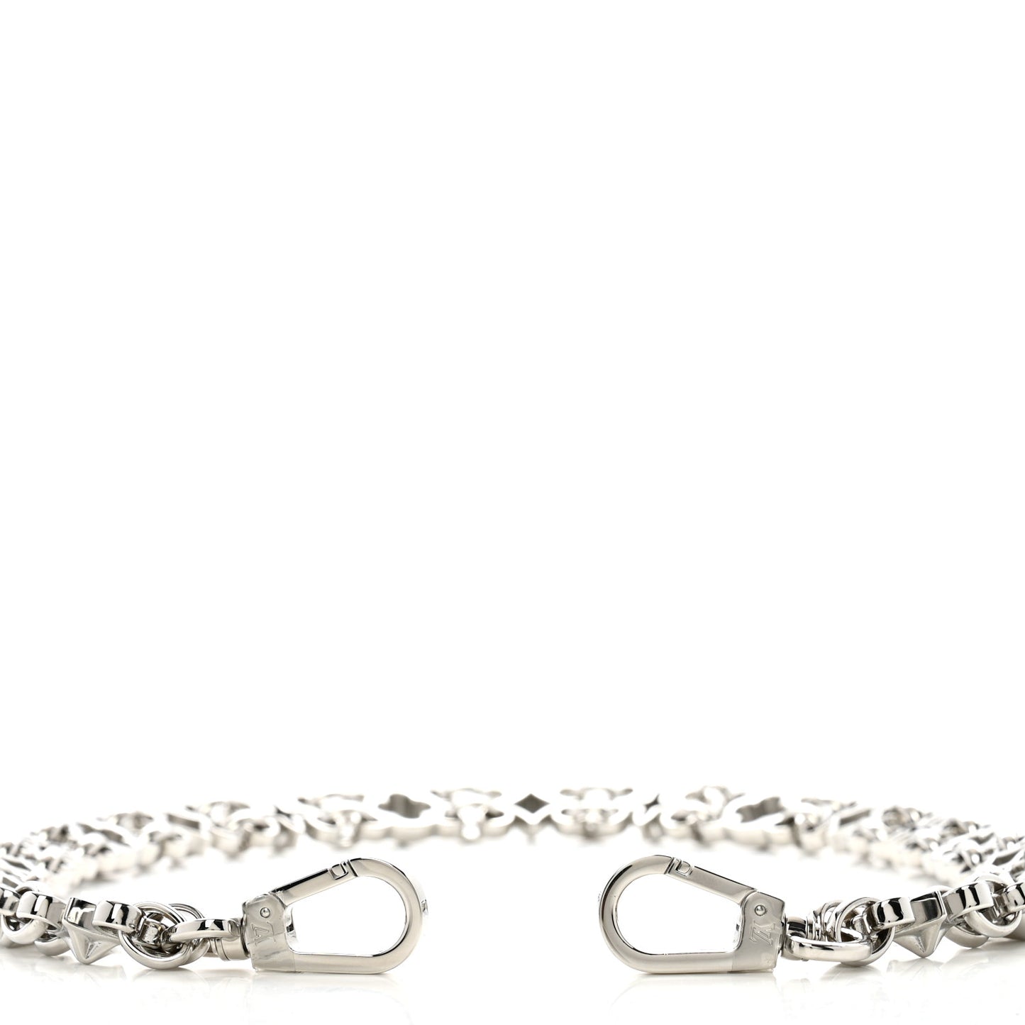 Metal My Flower Chain Bag Charm Silver