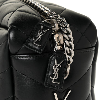 Saint Laurent Calfskin Y Quilted Monogram Small Loulou Bowling Bag Black 11 of 12