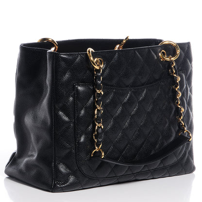 Chanel Caviar Grand Shopping Tote GST Black 3 of 6