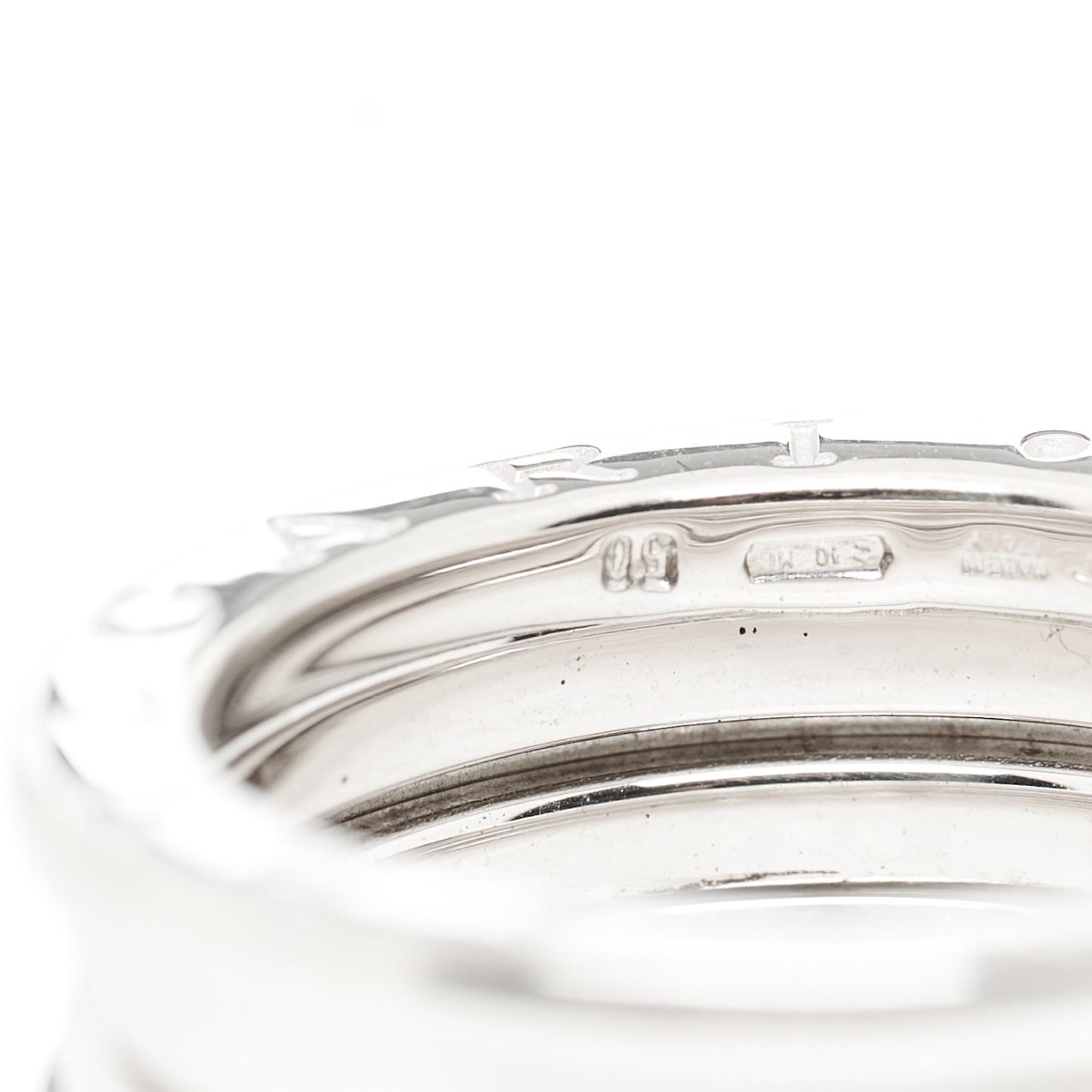 18K White Gold B.Zero1 Three-Band Ring 50 5.25