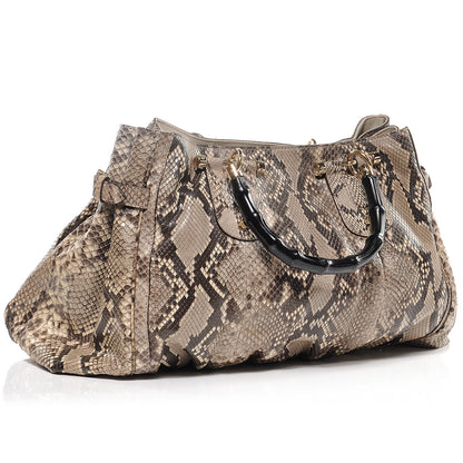 Gucci Python Pop Bamboo Handle Tote 4 of 7