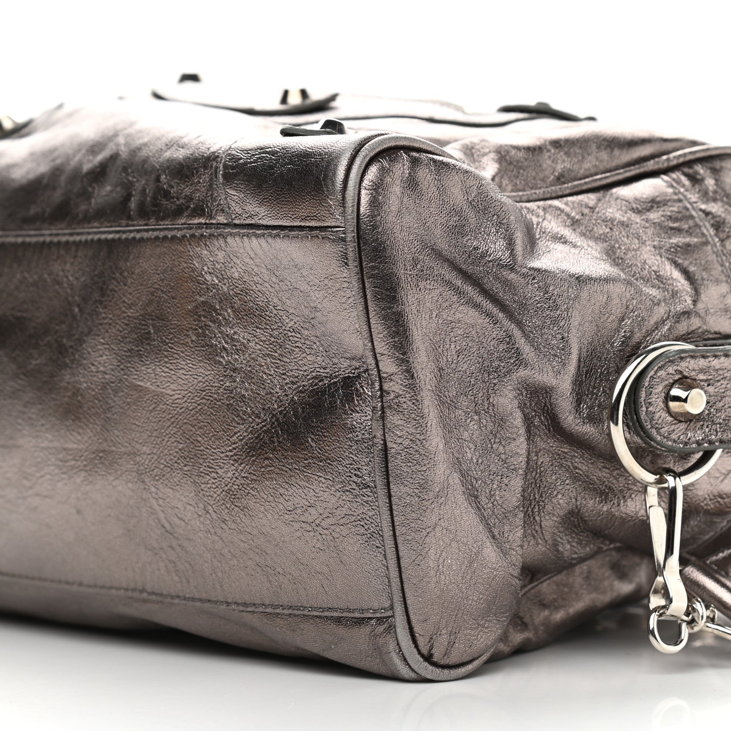 Balenciaga Agneau Classic Hardware Box Bag Metallic 9 of 9