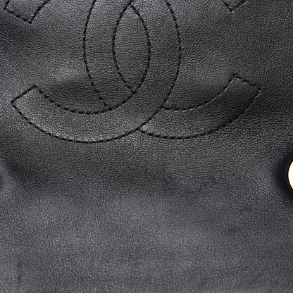 Chanel Calfskin Quilted Medium Graphic Flap Beige Black 11 of 13
