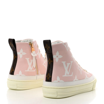 Louis Vuitton Monogram Giant Stellar Sneaker Boots 38.5 Rose 4 of 9