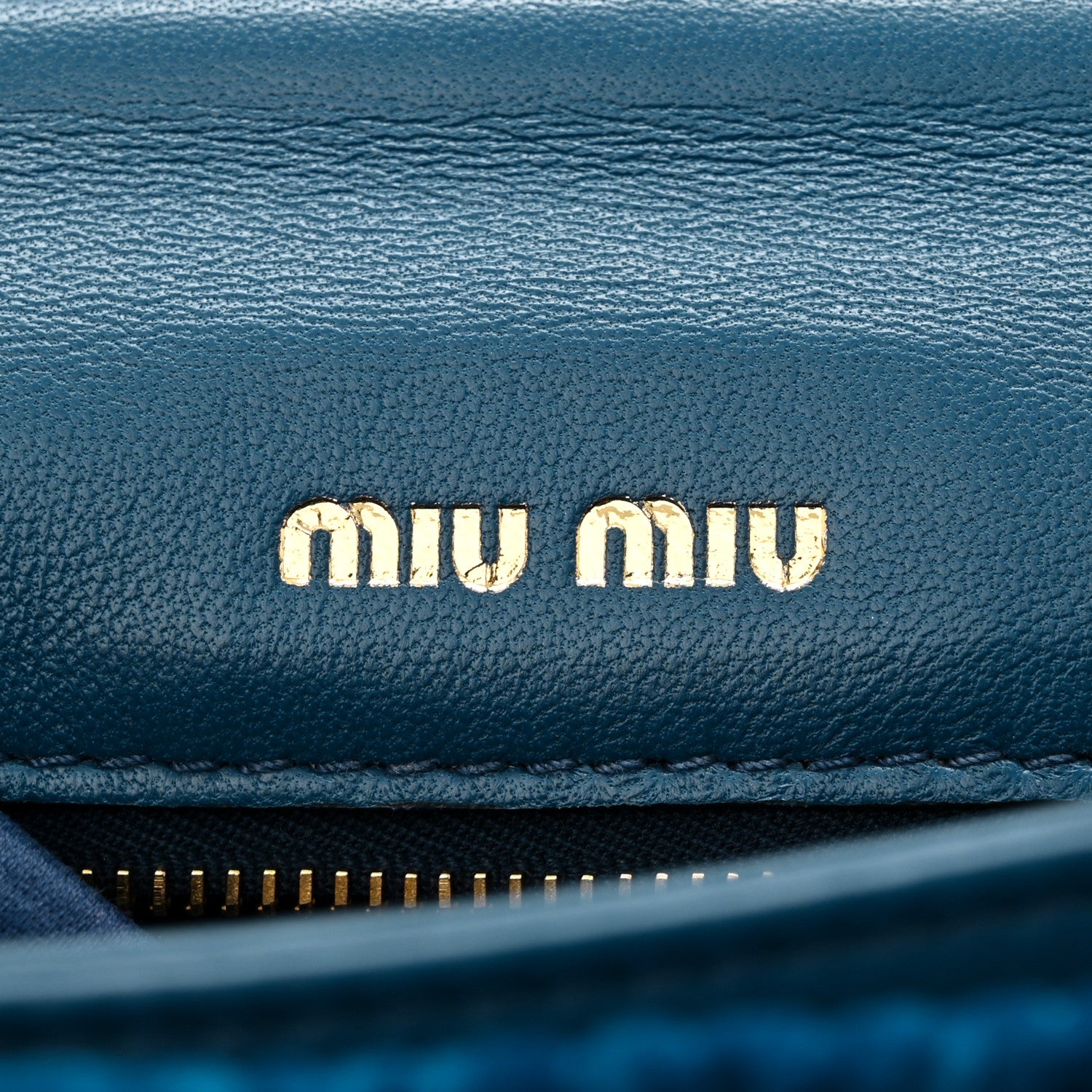 Miu Miu Velluto Matelasse Confidential Chain Shoulder Bag Cobalto 6 of 10