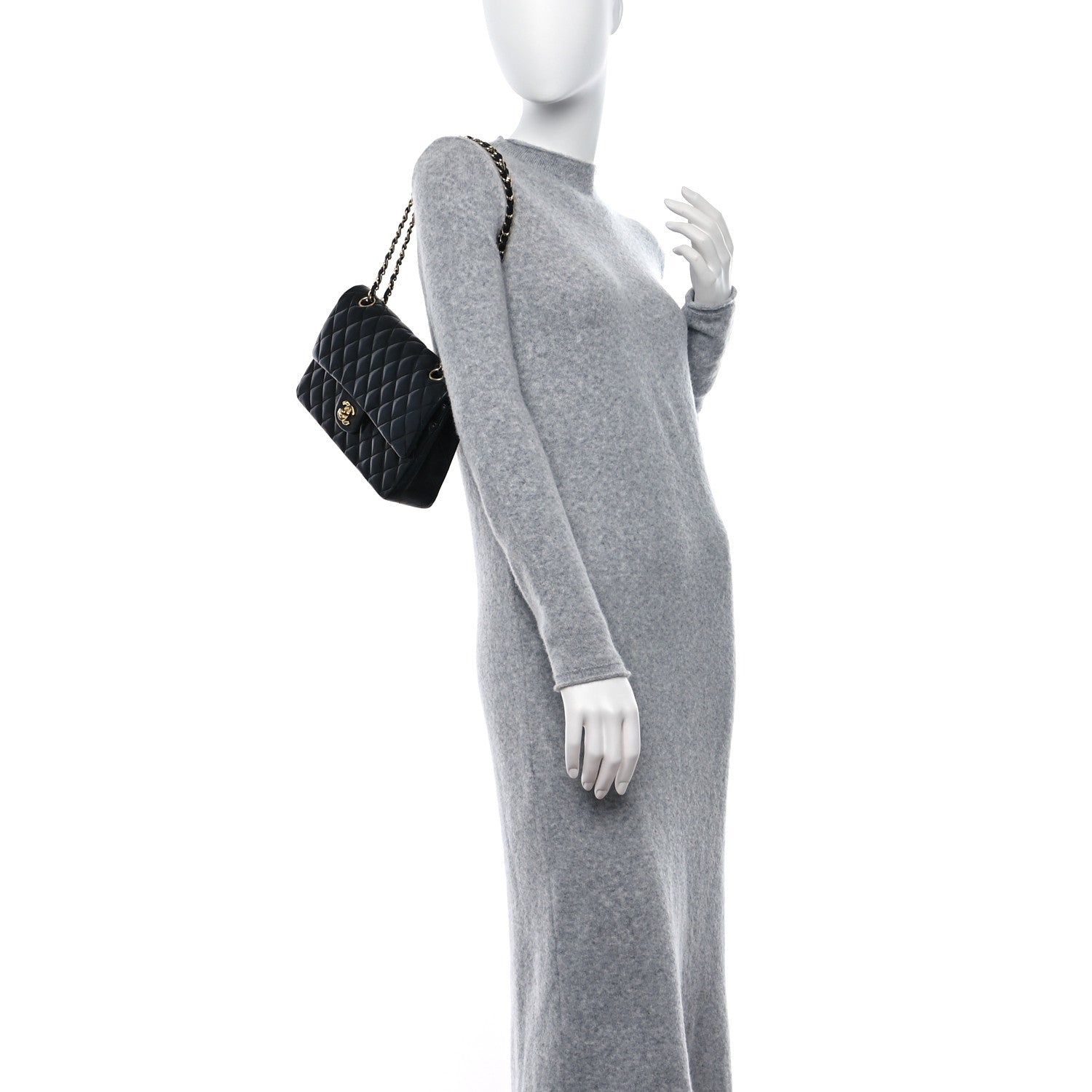 Chanel Lambskin Quilted Medium Double Flap Black 2 of 14