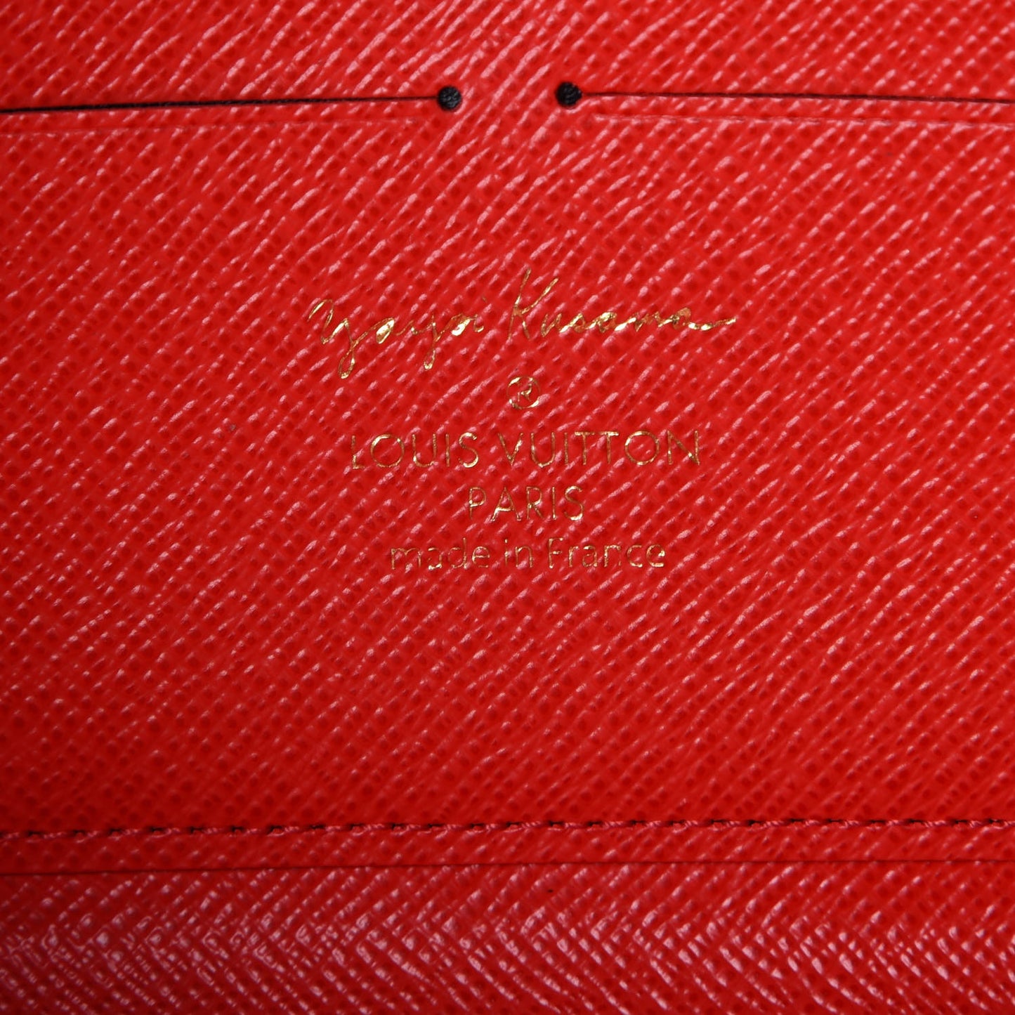 Monogram Kusama Pumpkin Dots Zippy Wallet Red