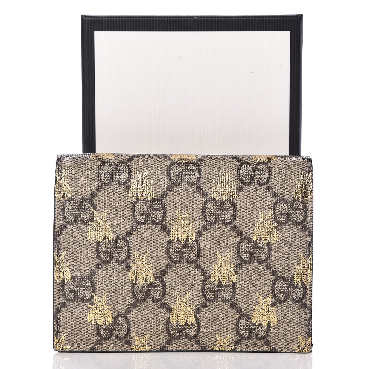 Gucci GG Supreme Monogram Bee Print Card Case 8 of 8