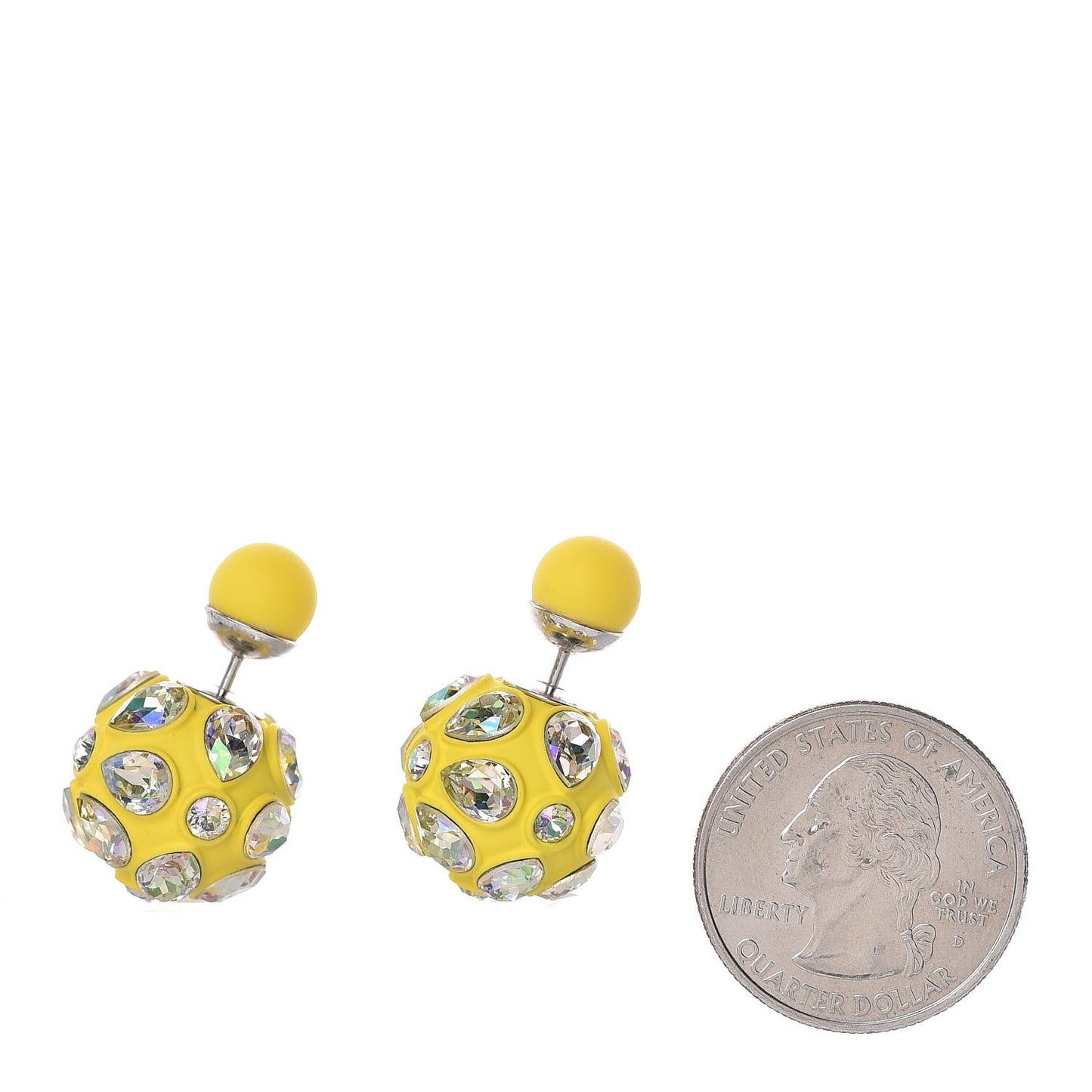 Crystal Mise En Dior Tribal Earrings Yellow
