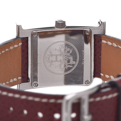 Hermes Stainless Steel Epsom 21mm Heure H Hour Quartz Watch Brique 5 of 8