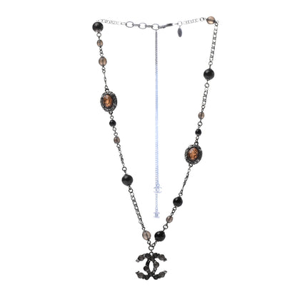 Chanel Ruthenium Baroque CC Pendant Necklace Black 3 of 5