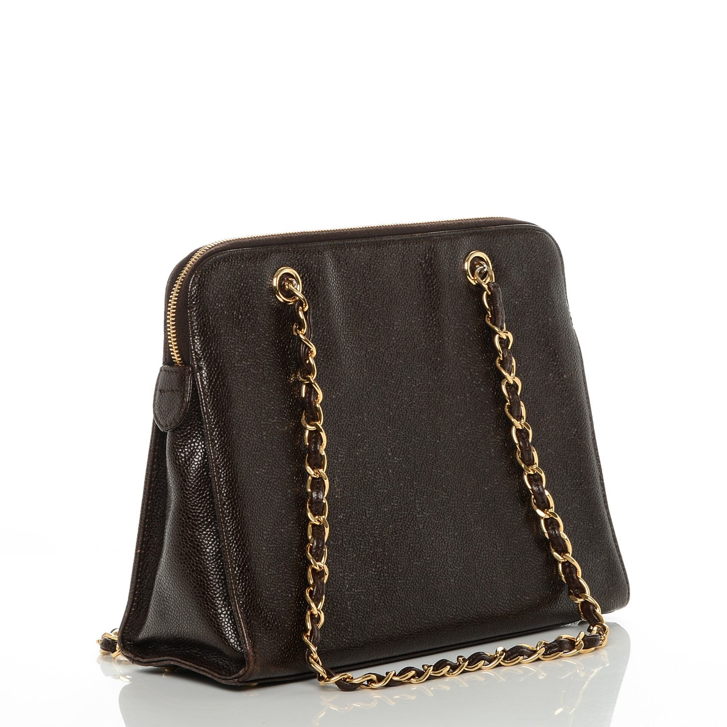 Chanel Caviar Flap Shoulder Bag Brown 3 of 7