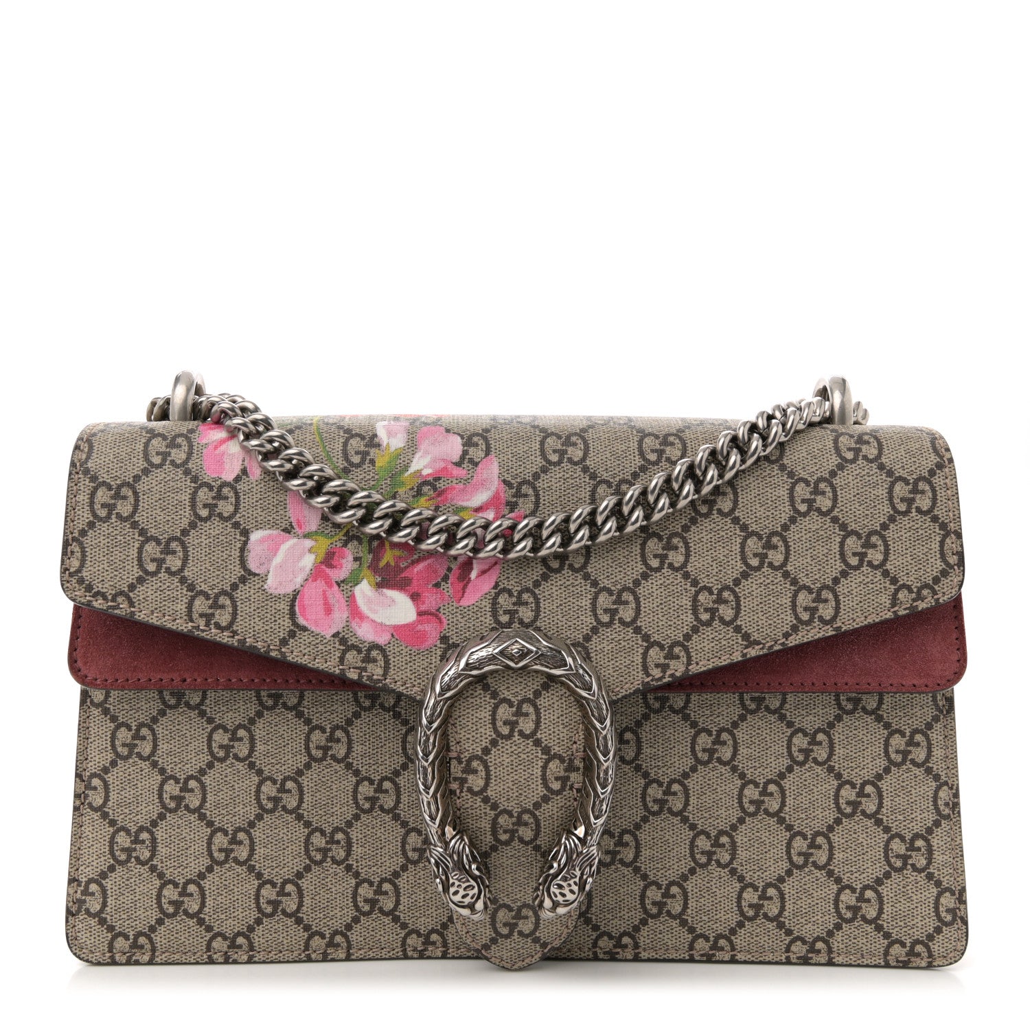 Gucci GG Supreme Monogram Blooms Small Dionysus Shoulder Bag Beige Multicolor Dry Rose 1 of 12
