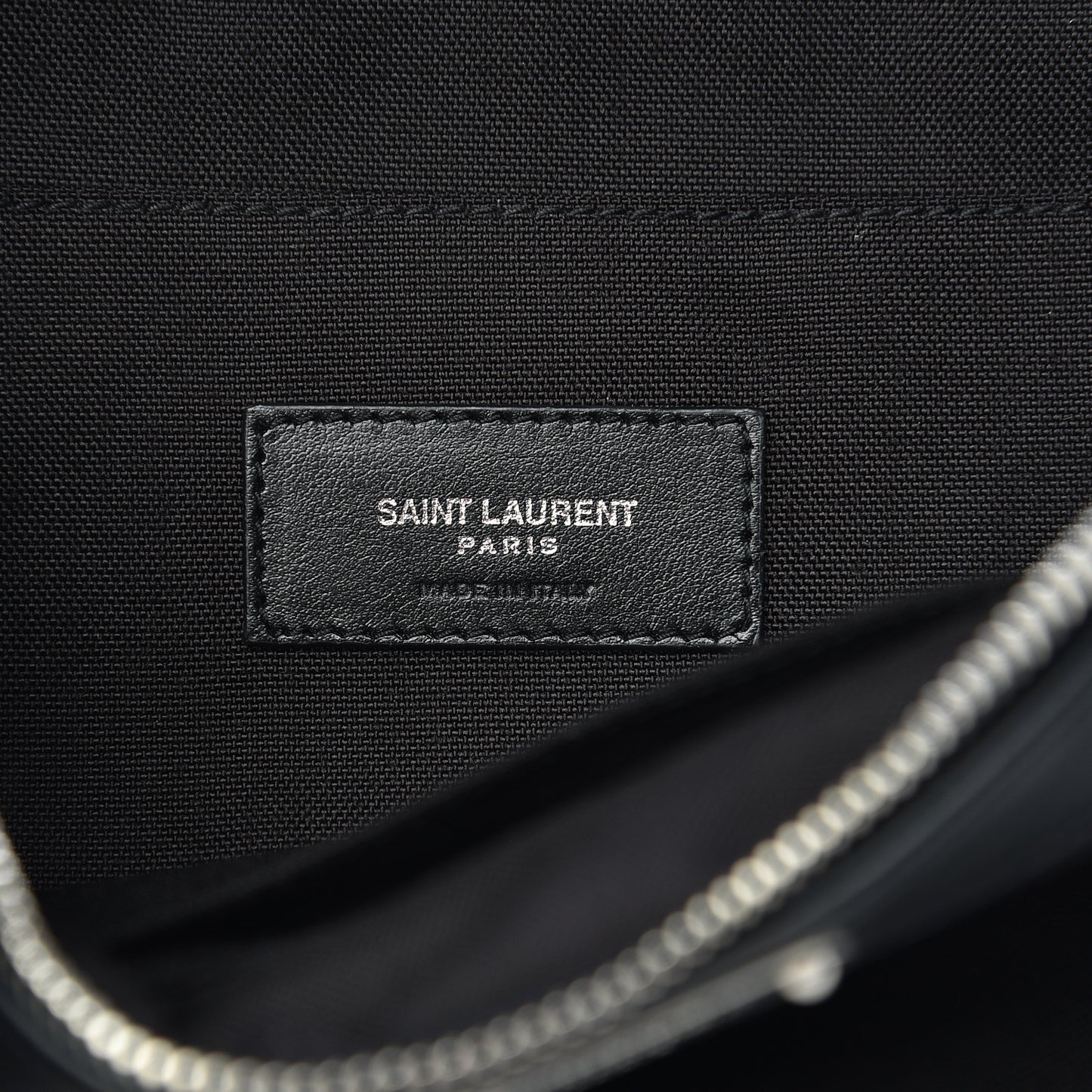 Canvas Calfskin City Belt Bag Black